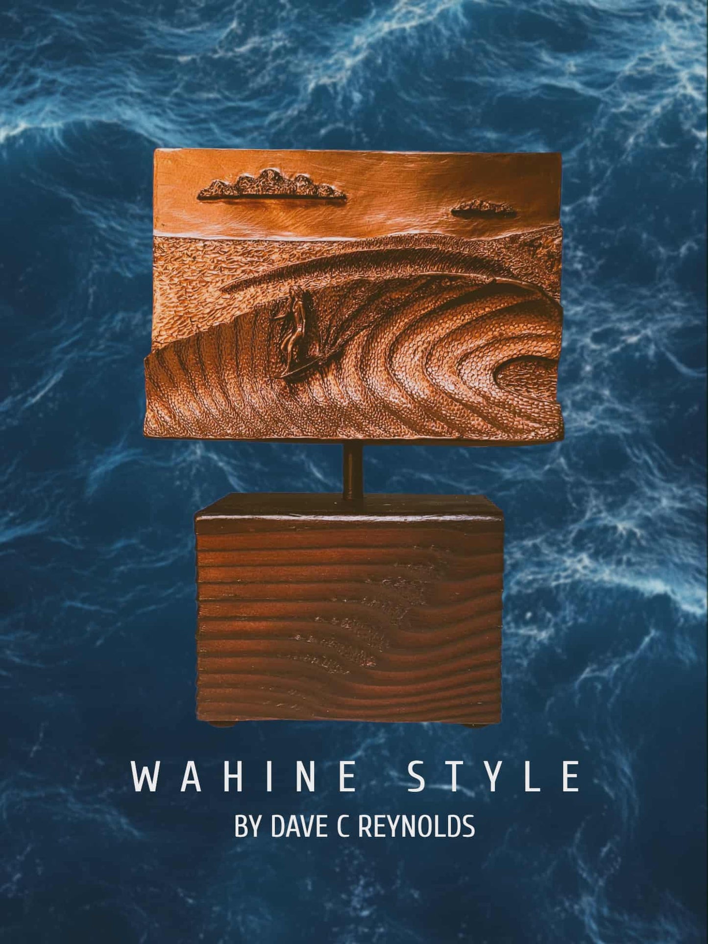 Wahine Style High Surf Sculpture by Dave C Reynolds