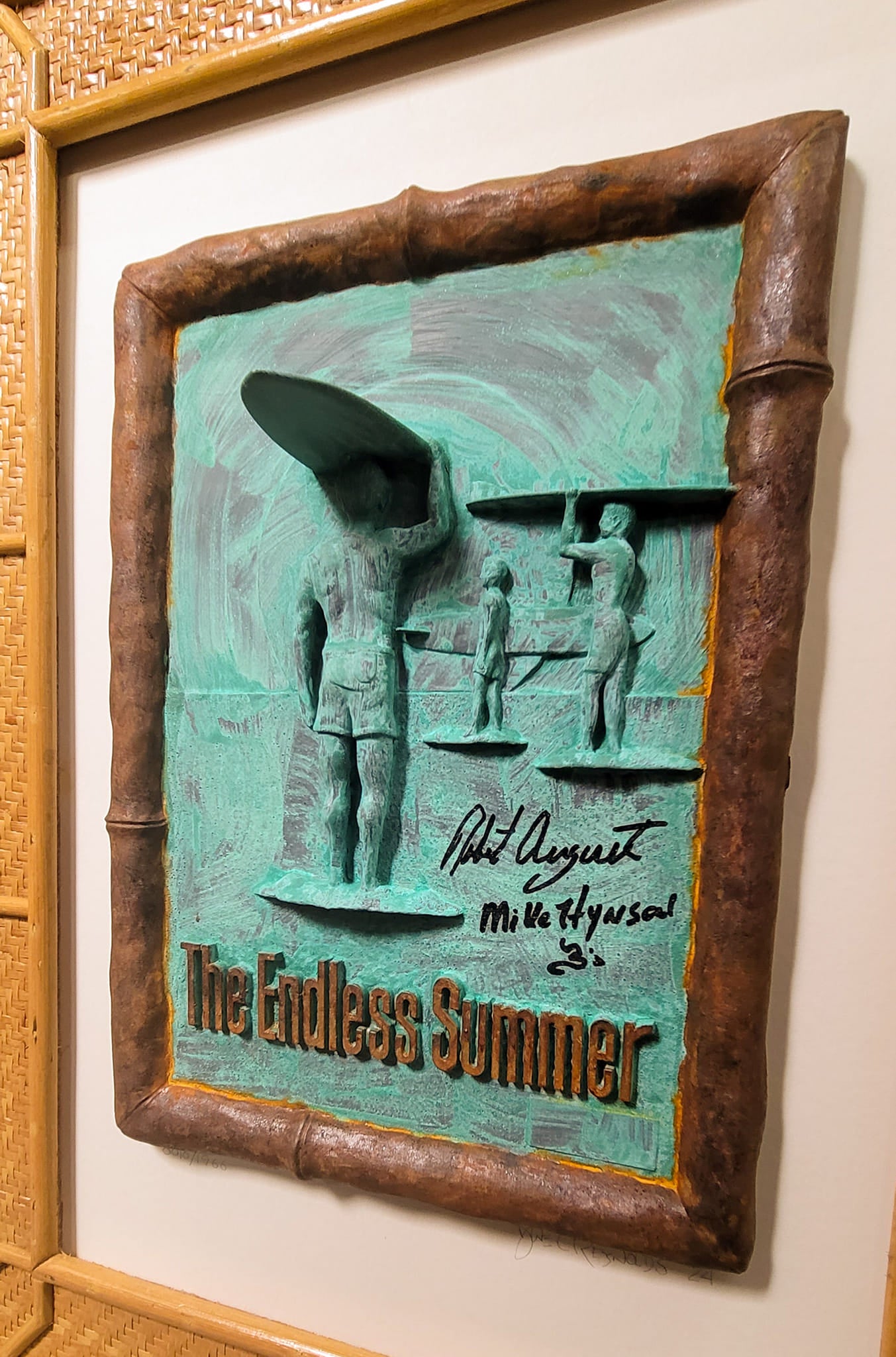Rare Endless Summer Sculpture by Dave C Reynolds Signed by Robert August and Mike Hynson