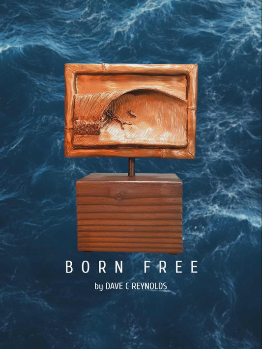 Born Free Woman Bodysurfer  High Surf Sculpture by Dave C Reynolds