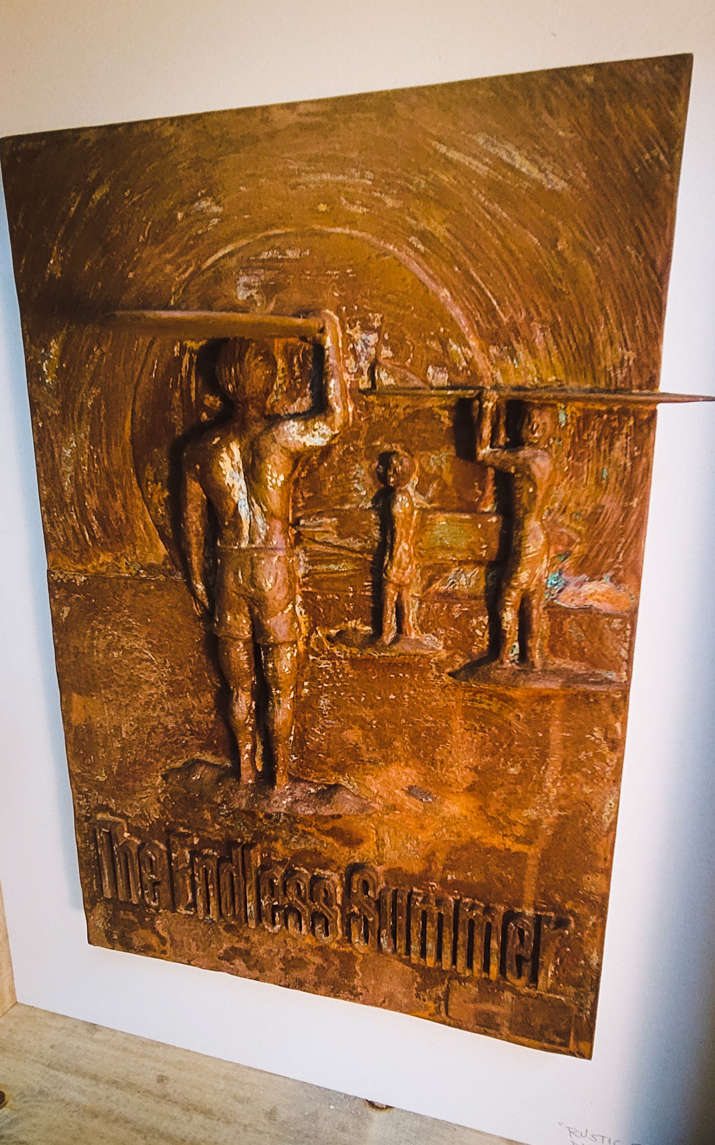 The Endless Summer Framed Sculpture Art by Dave C Reynolds "Rustic Summer" Version