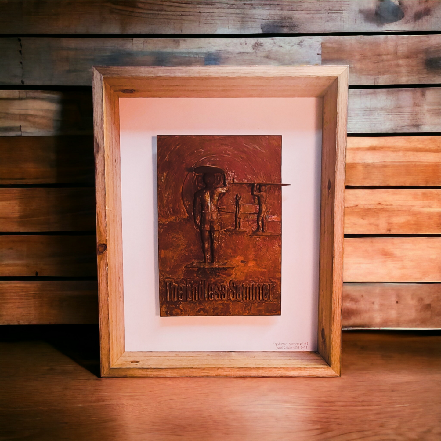 The Endless Summer Framed Sculpture Art by Dave C Reynolds "Rustic Summer" Version