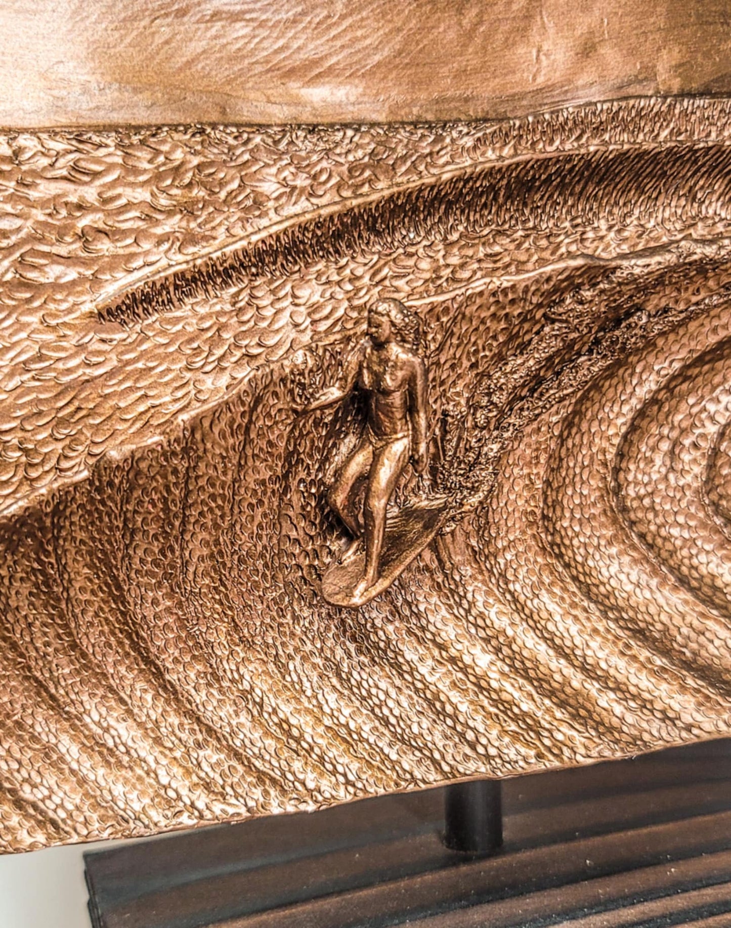 Wahine Style High Surf Sculpture by Dave C Reynolds