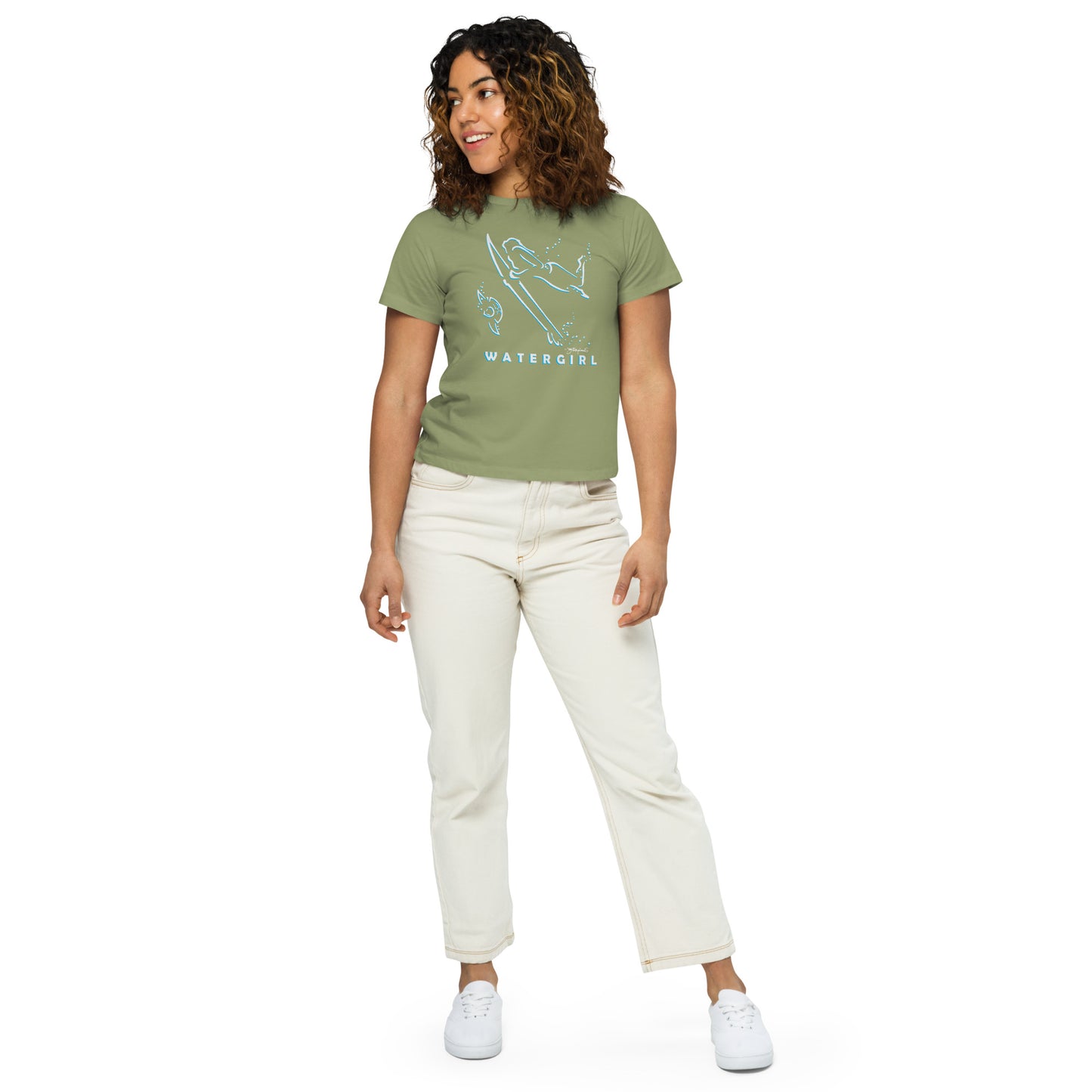 Watergirl Minimal Surf Women's Tee by Dave C Reynolds