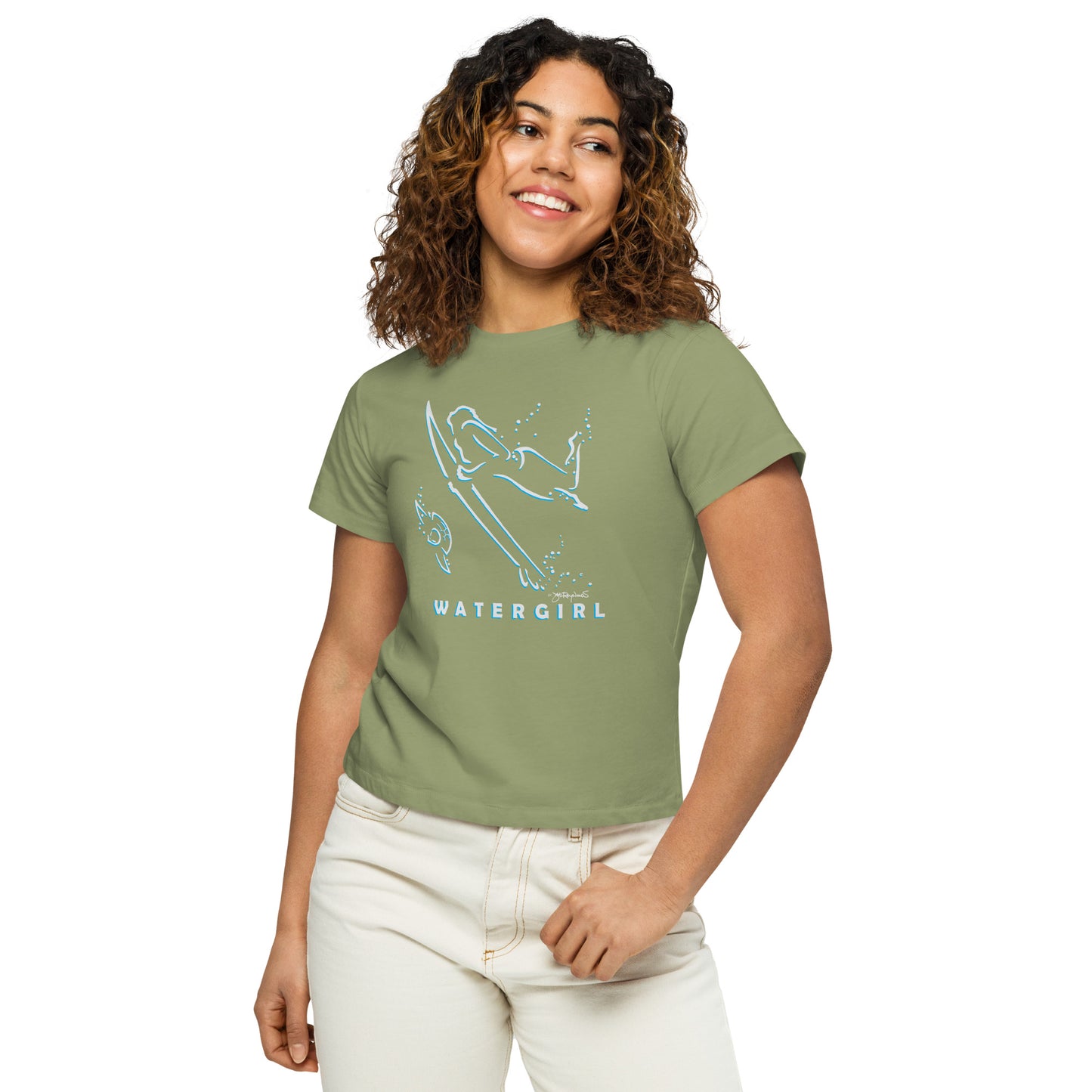 Watergirl Minimal Surf Women's Tee by Dave C Reynolds