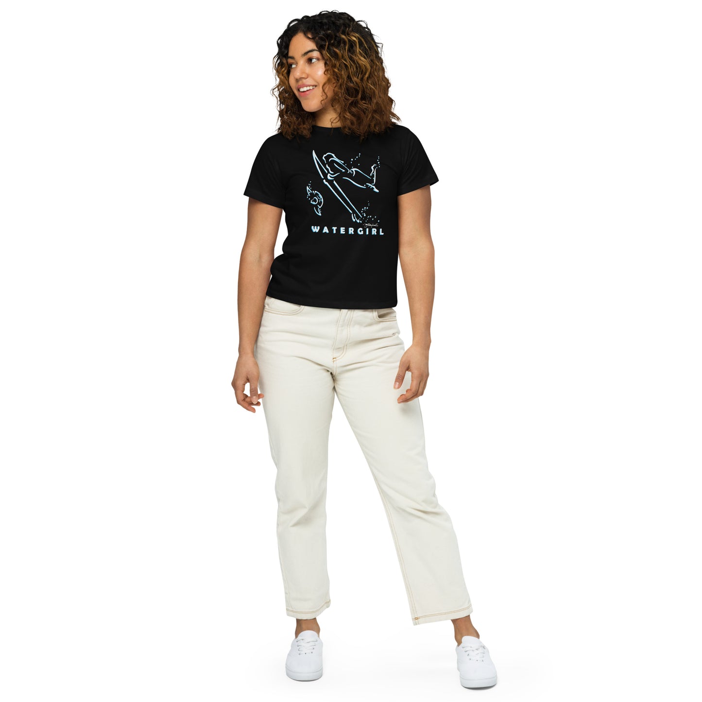 Watergirl Minimal Surf Women's Tee by Dave C Reynolds