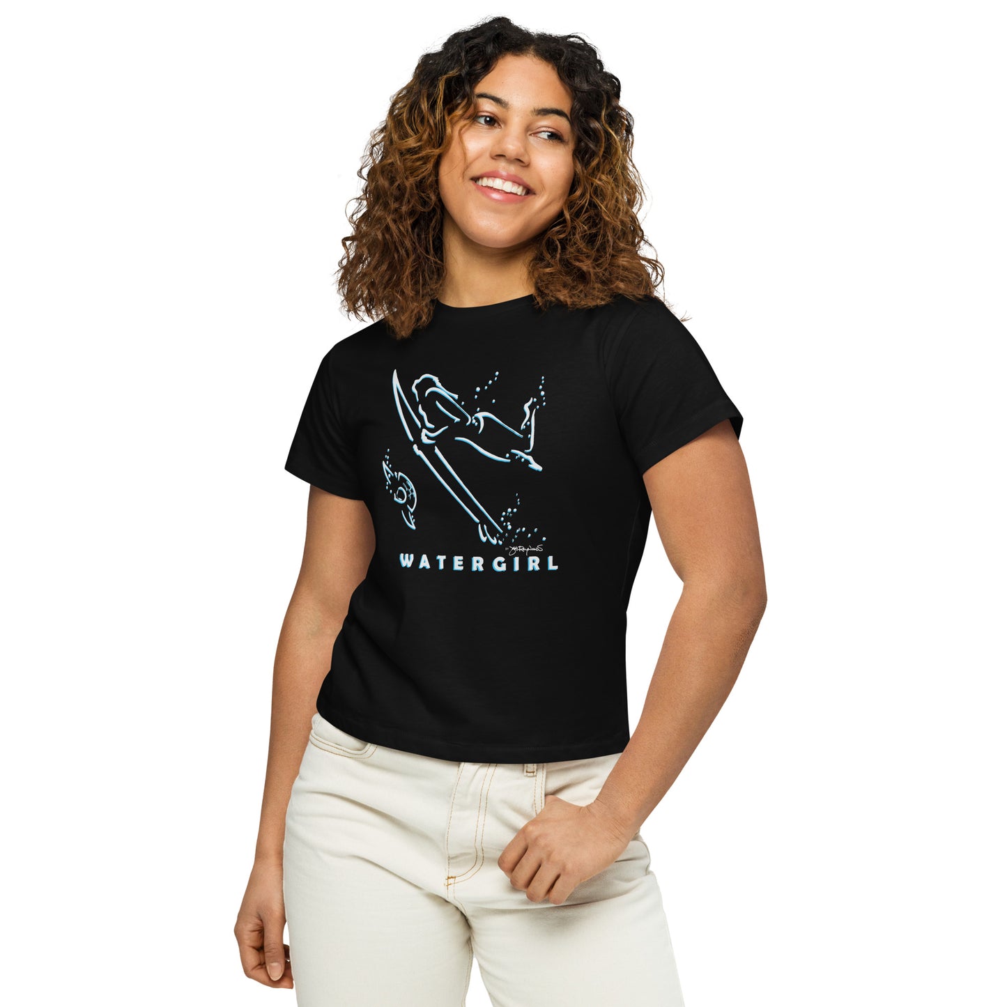 Watergirl Minimal Surf Women's Tee by Dave C Reynolds