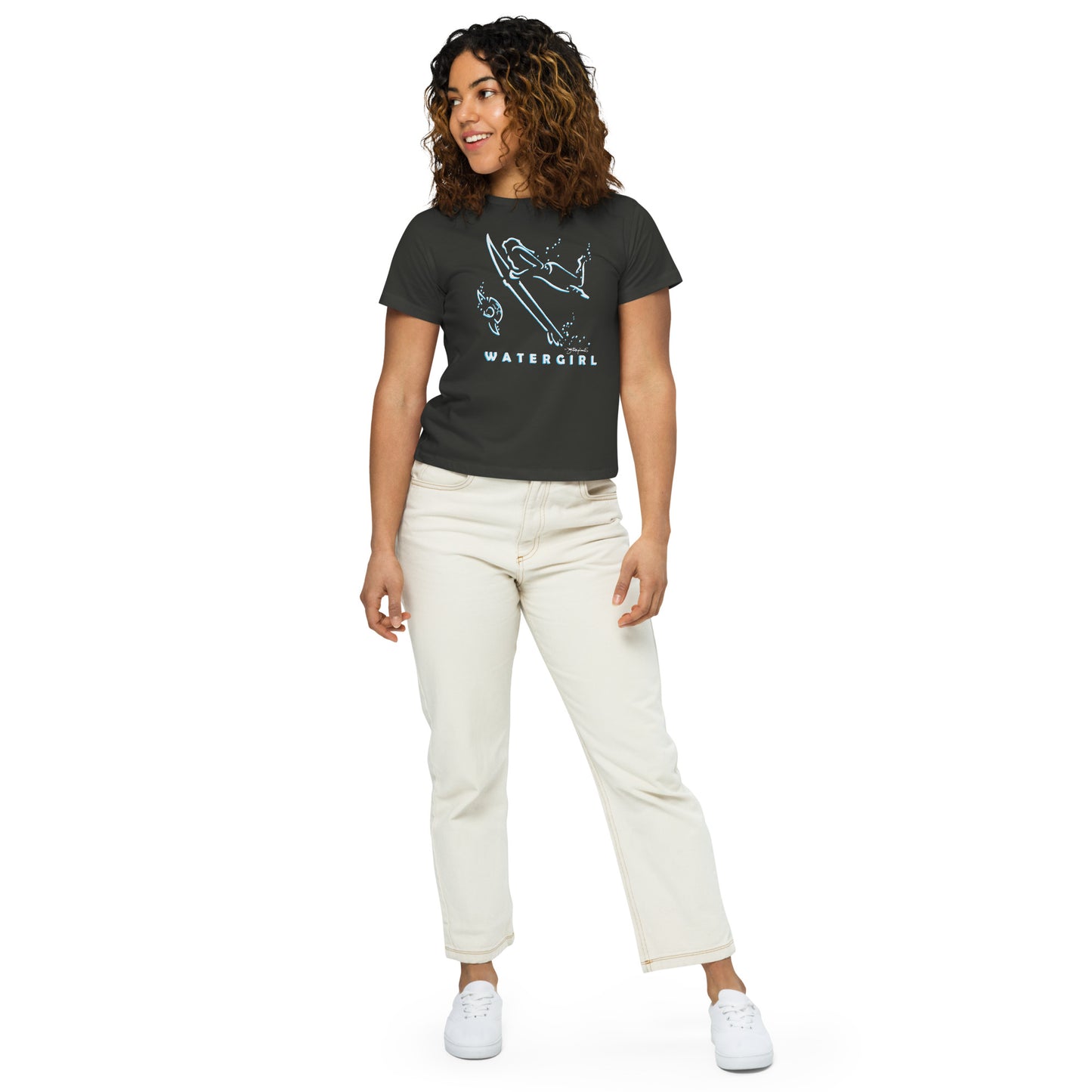 Watergirl Minimal Surf Women's Tee by Dave C Reynolds