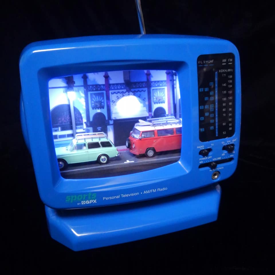 Robin Trower Huntington Beach Golden Bear Vintage TV Set Diorama by Dave C Reynolds