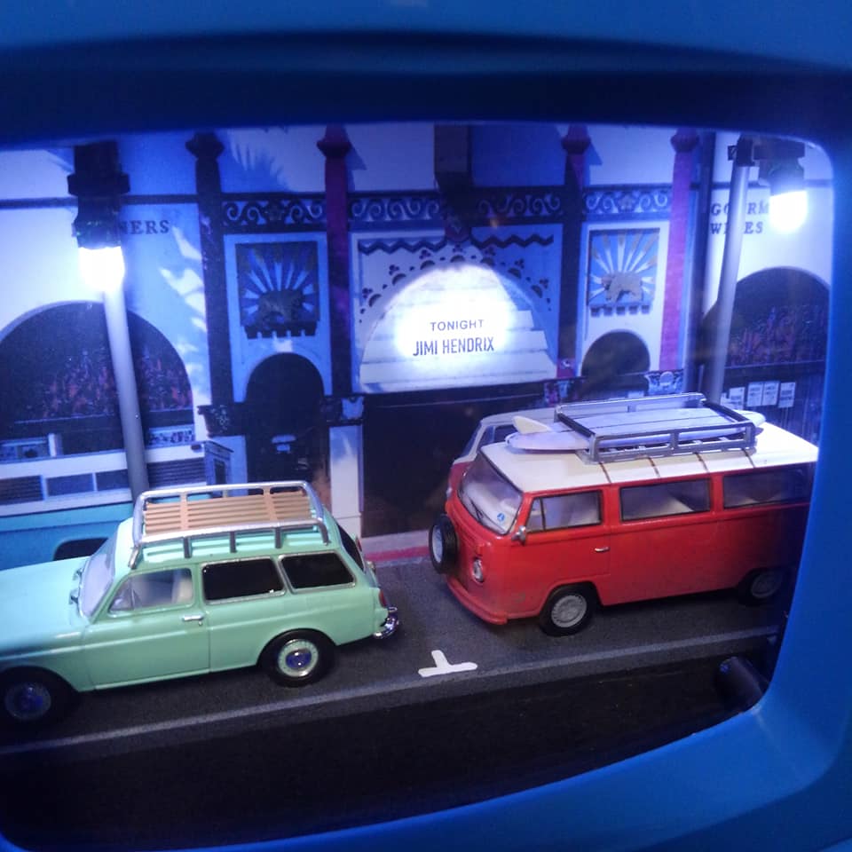 Robin Trower Huntington Beach Golden Bear Vintage TV Set Diorama by Dave C Reynolds