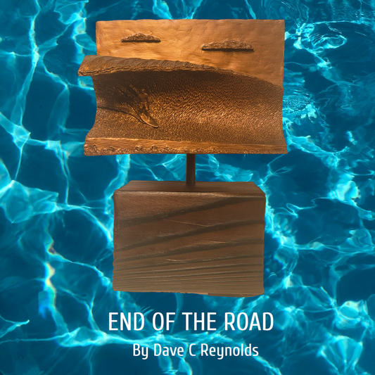 End of the Road Teahupo'o Surfer Sculpture by Dave C Reynolds