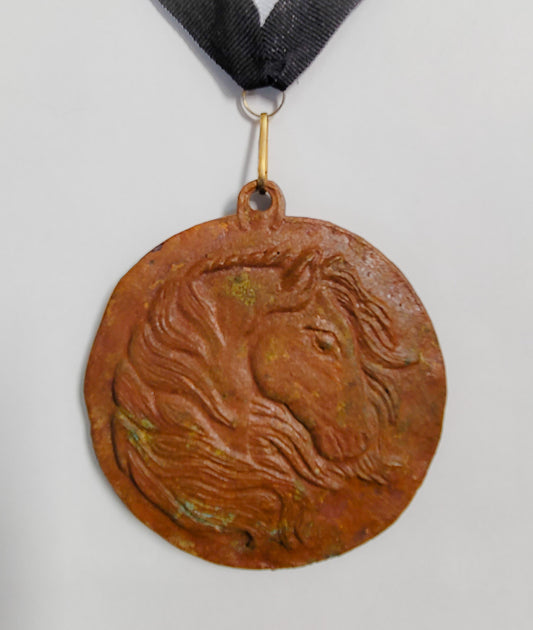 Wildfire Horse Medal by Dave C Reynolds