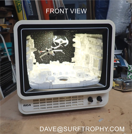 Star Wars Trench Run Diorama Inside Vintage TV by Dave C Reynolds